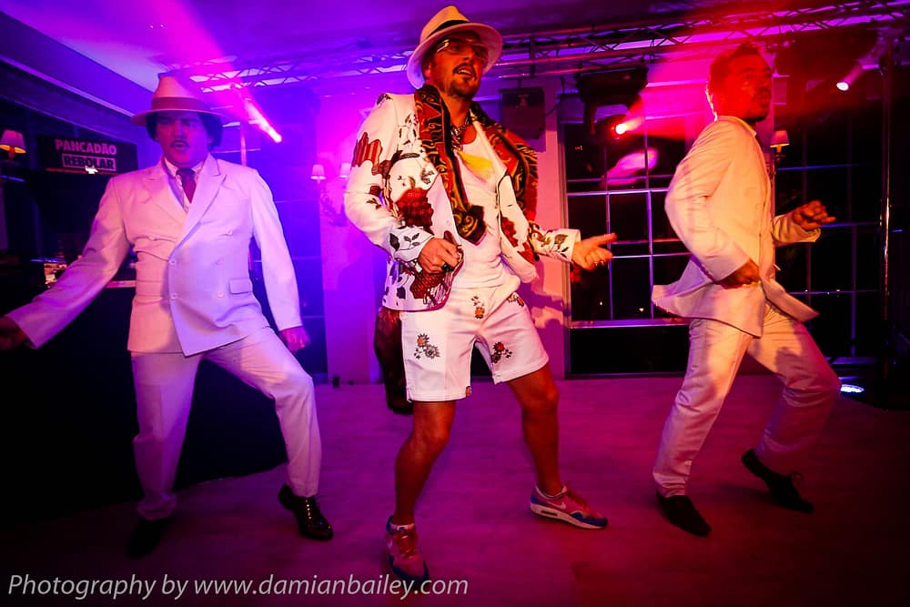 Image of the Cuban Brothers on stage at Babington House Hotel