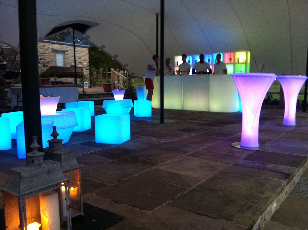 Image of LED furniture and stretch marquee