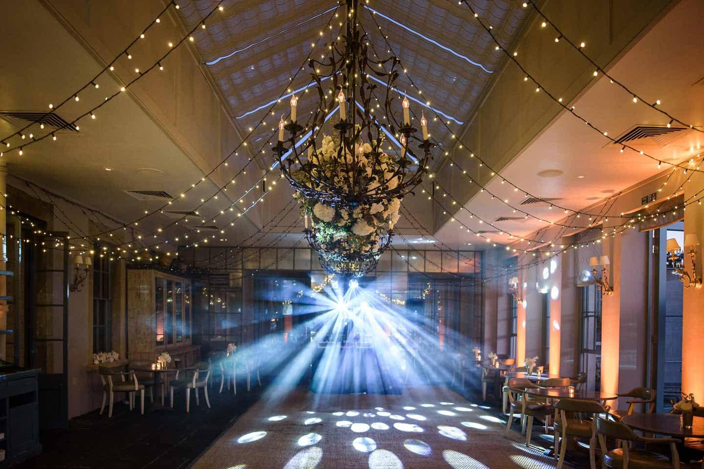 Party Lighting in a wedding venue